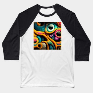 A Surrealism Graffit Psicodelic Baseball T-Shirt